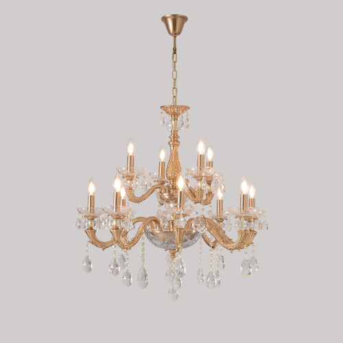 Люстра Crystal Lux ELIZABETH SP8+4 BRASS фото 2 Люстра Crystal Lux ELIZABETH SP8+4 BRASS фото 2